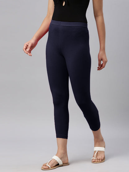 Women Capri Leggings (3/4th) - Dk.Navy