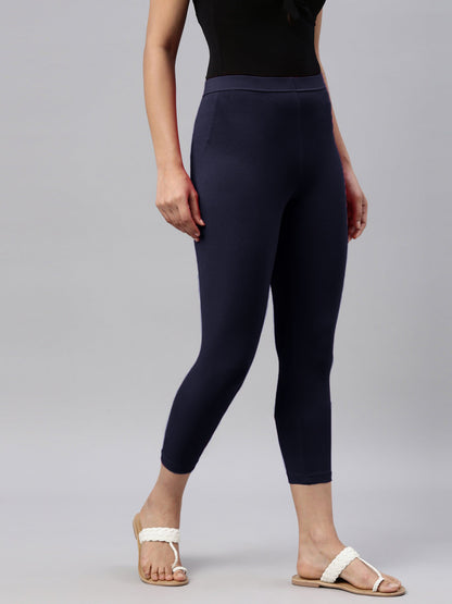 Women Capri Leggings (3/4th) - Dk.Navy